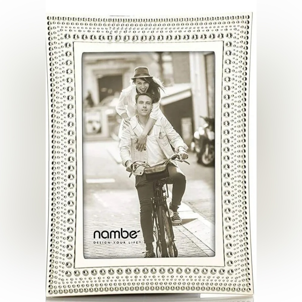 Nambe Beaded Collection Elegant Photo Frame